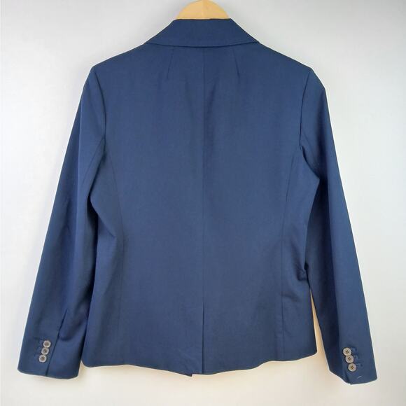J.Crew SZ 6 Devon Blazer in Bi-Stretch Cotton Blend Navy Blue - Picture 6 of 6